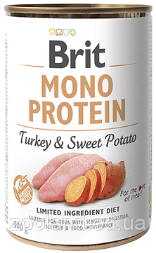 5390 Brit Mono Protein Turkey & Sweet Potato з індичкою та картоплею, 5+1 шт.