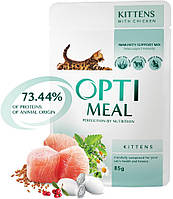 Optimeal Kitten с курицей в соусе, 12 шт