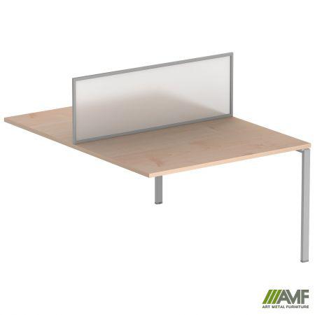 Стіл прямий SIG 117 1400х1600х750мм Клен Танзау 60х30 Алюм AMF