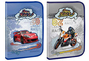 Папка для праці пластикова на блискавці А4 Kidis Crazy Race