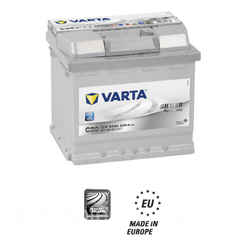Автомобільні акумулятори VARTA 6CT-54Аз 530А R