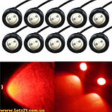 2шт Орлине око 23мм ДХО врізні світлодіодні денні ходові вогні LED DRL led лінзи підсвітка кузова салону, фото 5