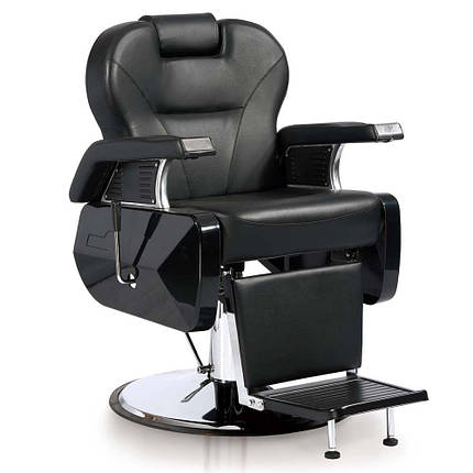 Крісло перукарське для barbershop Еліт Чорне (Frizel TM), фото 2