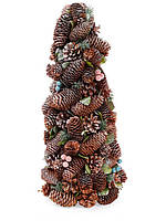 Елка новогодняя 48см с декором из шишек и ягод, набор 2 шт
