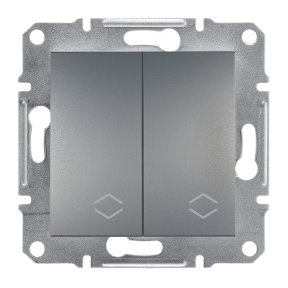 Перемикач двоклавішний самозажимний ASFORA Сталь Schneider Electric EPH0600162