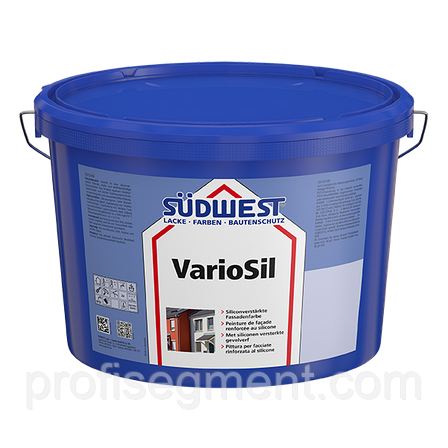 Матова силіконова фасадна фарба (0000;0030;0070) SUDWEST VarioSil 12,5 L, фото 1