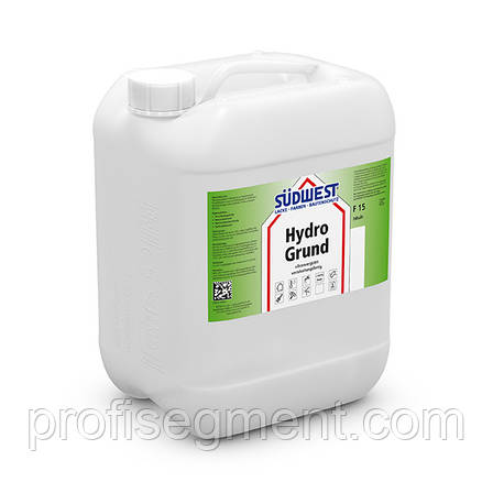Силіконова гідрофобна ґрунтовка для зовнішніх робіт SUDWEST HydroGrund 10L (Гидрогрунт), фото 2