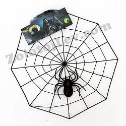Павутина з павуком пластик 35 см