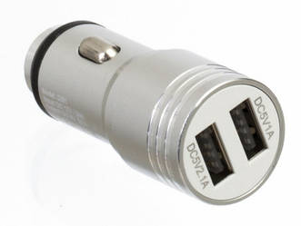 Автомобільна USB зарядка від прикурювача 12v CAR USB hammer 0068 YZS-A-01 (4666) Срібний