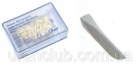 Клини дерев'яні Sycamore Interdental Wedges, Kerr (США) клини керр Білі максі 100 шт / уп № 822/70, фото 1