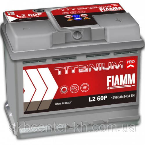 Автомобільний акумулятор FIAMM TITANIUM PRO 6СТ-60 Аз 540А L