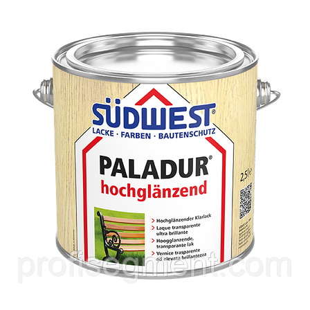 Зносостійкий універсальний поліуретановий лак для дерева SUDWEST PALADUR 0,75/2,5 L, фото 2