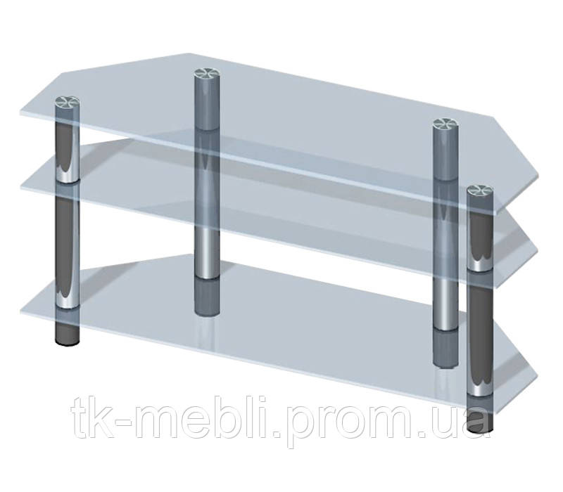 Скляна Тумба під телевізор ТБ-8 (прозора)