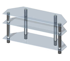 Скляна Тумба під телевізор ТБ-8 (прозора)