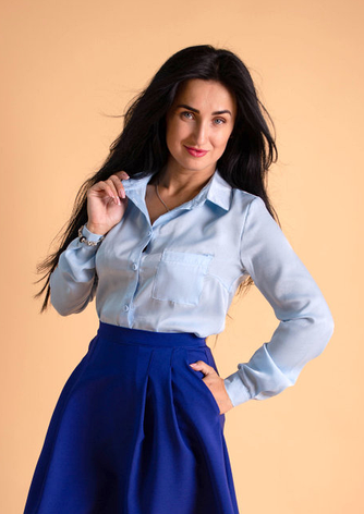 Класична жіноча сорочка "Ната" розміри 42,44,46,48,50, фото 1