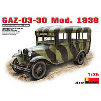ГАЗ 03-30 обр. 1938 р. Збірна модель радянського автобуса в масшатбе 1/35. MINIART 35149