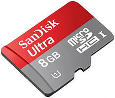 Карта пам'яті SanDisk Ultra microSD XC 8GB class 10 SD адаптер