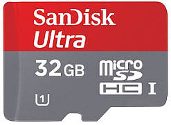 Карта пам'яті SanDisk Ultra microSD XC 32GB class 10 SD адаптер