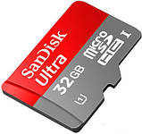 Карта пам'яті SanDisk Ultra microSD XC 32GB class 10 SD адаптер, фото 2