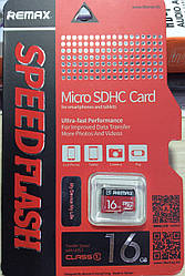 Карта памяти REMAX MicroSD 16GB Class 10 SpeedFlash