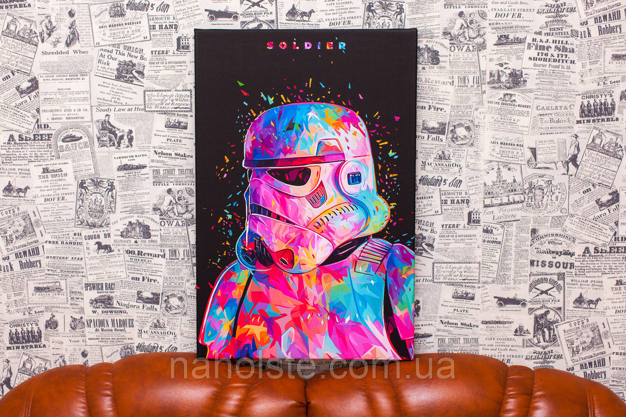 Штурмовик.Stormtroopers.Star Wars. 60х40 см. Картина на полотні.