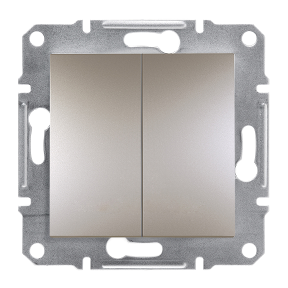 Вимикач 2-й прохідний Бронза Asfora Schneider Electric, EPH0600169
