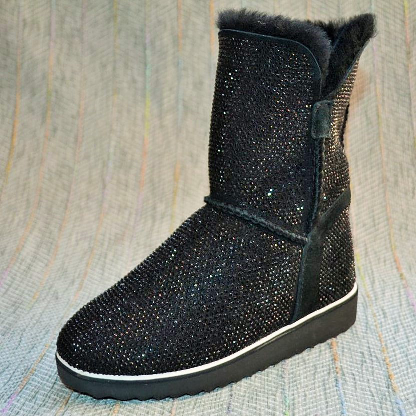 Чорні уггі на дівчинку, Foletti Kids (код 0193) розміри: 28