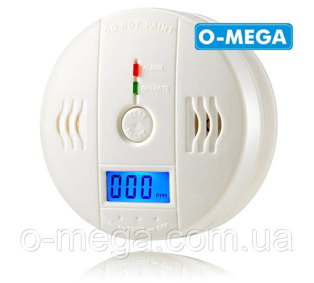 Детектор окису вуглецю (вударний газ — СО) з LCD-дисплеєм — для дому, квартири, дачі