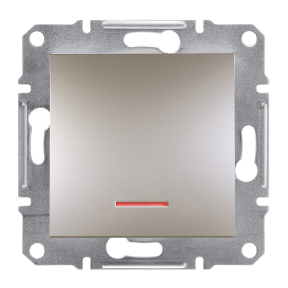 Вимикач одноклавішний з підсвіткою ASFORA Бронза Schneider Electric EPH1400169, фото 1