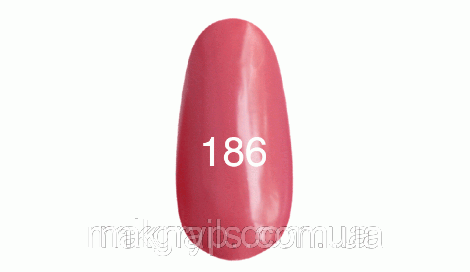 Гель лак № 186 (лососевий, емаль) 7мл