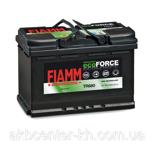 Автомобільний акумулятор FIAMM Ecoforce AFB 6СТ-80 Аз 740А R, фото 1