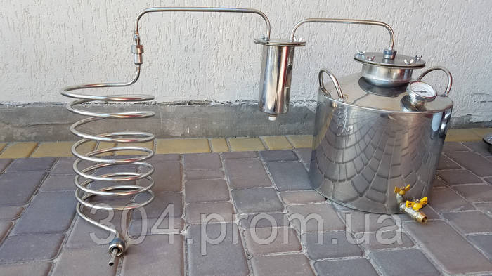 Дистиллятор на 25 литров под непроточную воду c разборным сухопарником ...
