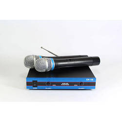 Мікрофон караоке бездротової 2 шт радіосистема DM EW 100