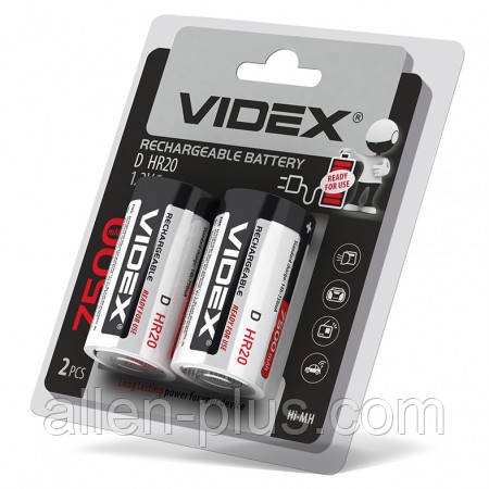 Акумулятори Videx HR20/D 7500mAh double blister