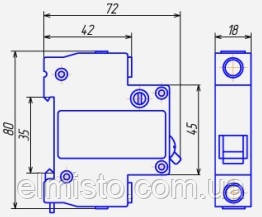 Габаритные размеры автоматических выключателей Chint Electrics DZ47-60