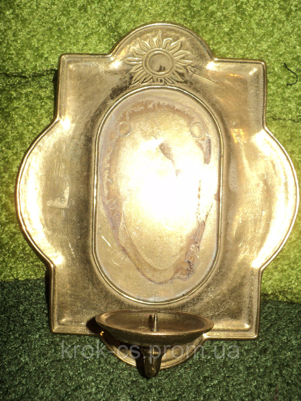 Старовинний настінний бронзовий свічник із Великобританії 0673