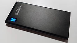 Power Bank Rablex Slim PB-10000, 10000 mAh, black, 1 А (Повербанк, дисплей)