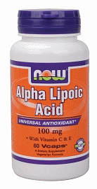 Альфа ліпоєва кислота Now Foods Alpha Lipoic Acid 100 mg Caps 60