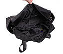 Чоловіча дорожня текстильна сумка D8071BLACK чорна, фото 6