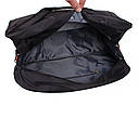 Чоловіча дорожня текстильна сумка D1803BLACK чорна, фото 6