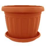 Вазон "Терра" з підст. 25*19см. (білий), фото 2