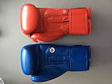 Оригінальні боксерські рукавички Adidas Aiba червоні та сині, шкіряні, фото 5