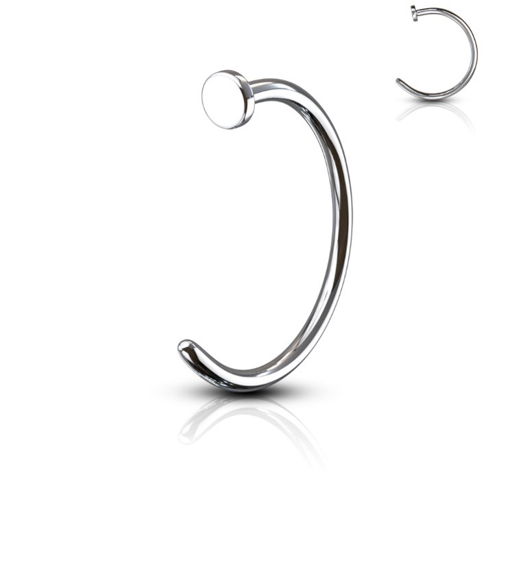 Кільце в ніс з медичної сталі Spikes 10 мм NOCP-2008, фото 1