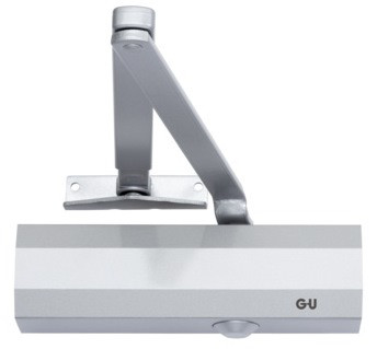 Доводчик дверний GU OTS 210 з фіксацією сріблястий (Німеччина), фото 1