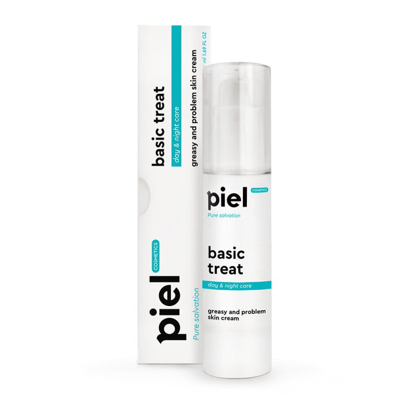 PIEL Pure Salvation BASIC TREAT Cream Крем для проблемної шкіри обличчя Вітамін А, наносрібло, гіалуронова кислота