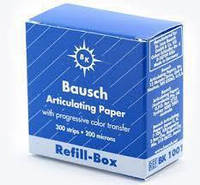 Артикуляционная бумага Articulating Paper 200мк. Bausch ВК1001 - синий