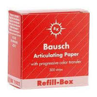 Артикуляционная бумага Articulating Paper 200мк. Bausch ВК1002 - красный