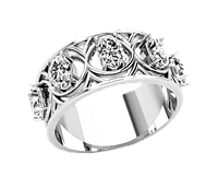 Кольцо женское серебряное Премиум