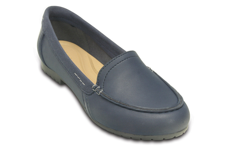 Туфли женские лоферы Кроксы Колорлайт оригинал / Crocs Marin ColorLite Loafer (202001-44U), Синие