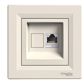 Розетка комп'ютерна RJ45 cat5e кремова Asfora Schneider Electric EPH4300123